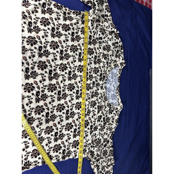 Notations Artsy Multicolored Floral Print Blouse Women Size 3XL - Picture 5 of 12